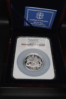 2013 Isle Of Man High Relief Angel PF69 NGC 5oz Silver Ultra Cameo - Garden State Coins