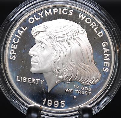 1995 P Special Olympics Proof Fine Silver Commemorative Dollar - Garden State Coins