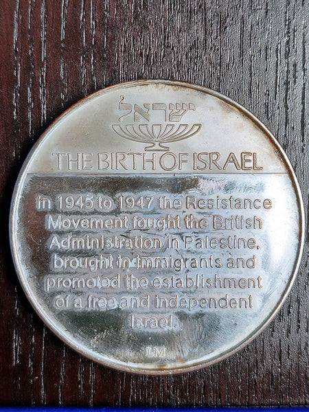 The Birth of Israel Resistance Movement Commemorative Token - Garden State Coins