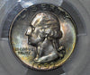 1952 P Washington Quarter MS64 PCGS with rainbow toning - Garden State Coins