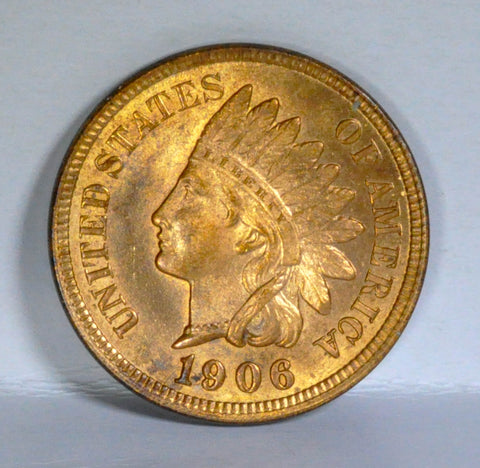 1906 Indian Head Penny Cent in Very Choice BU red - Garden State Coins