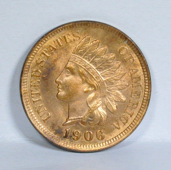 1906 Indian Head Penny Cent in Very Choice BU red - Garden State Coins