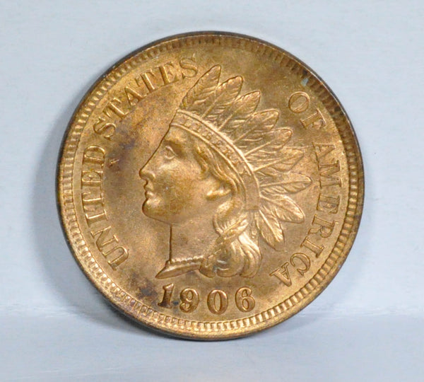 1906 Indian Head Penny Cent in Very Choice BU red - Garden State Coins