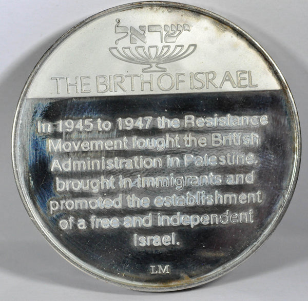 The Birth of Israel Resistance Movement Commemorative Token - Garden State Coins