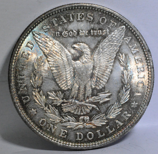 1884 Morgan Silver Dollar - Light Rainbow Toning - Garden State Coins