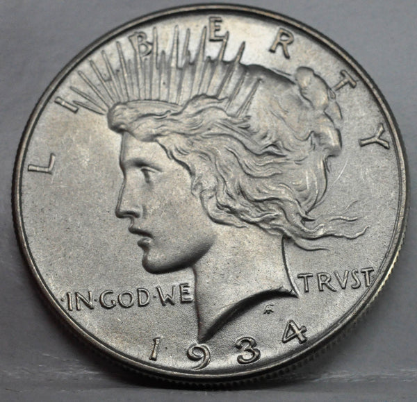 1934 - Peace Dollar - GEM BU - Beautiful Coin - Garden State Coins