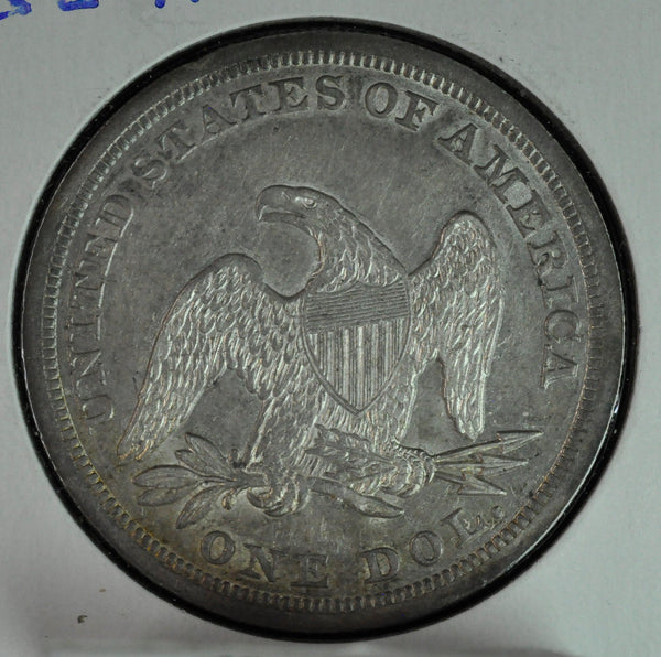 1846 Liberty Seated Dollar - Choice AU