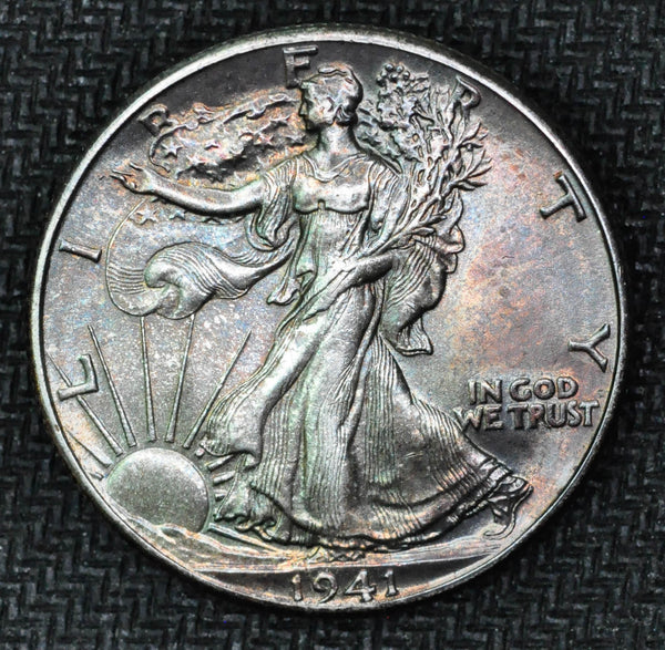 1941 Walking Liberty Half Dollar - GEM BU - Full Thumb - Garden State Coins