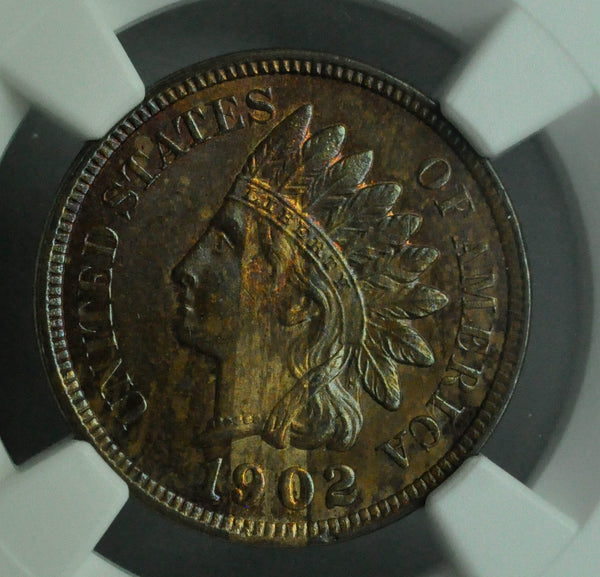 1902 Indian Head Cent - NGC MS63 BN