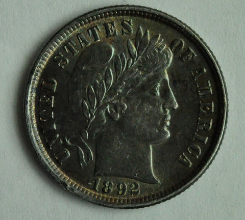 1892 Barber Dime Choice BU