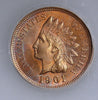 1901-P Indian Head Penny Cent - Gem UNC - Red Brown - Garden State Coins
