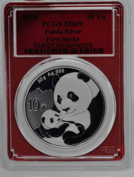 2019 China 30 gram Silver Panda MS69 PCGS First Strike - Garden State Coins