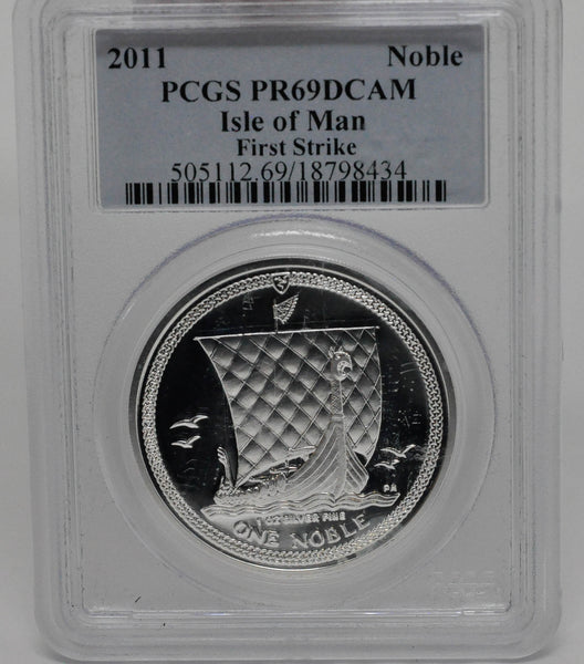 2011 Isle of Man 1 oz Silver Noble PR69DCAM PCGS - Garden State Coins